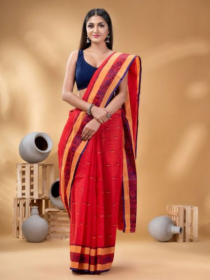 DESH BIDESH Woven Design Pure Cotton Taant Saree
