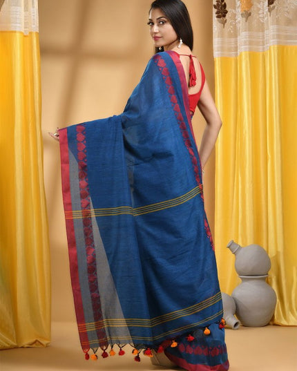 DESH BIDESH Woven Design Pure Cotton Handloom Taant Saree