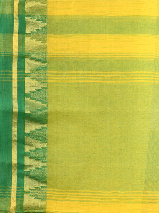 DESH BIDESH Bandhani Zari Pure Cotton Taant Saree