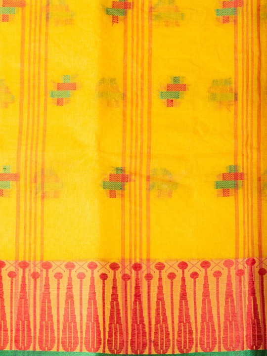 DESH BIDESH Woven Design Pure Cotton Taant Saree