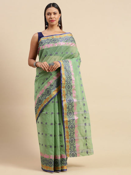 DESH BIDESH Woven Design Pure Cotton Taant Saree