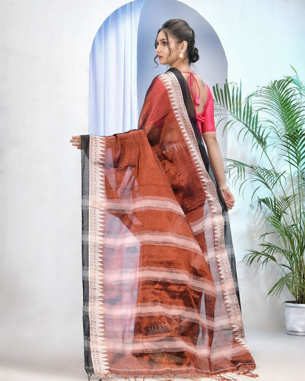 Exquisite Handloom Tissue Saree with Zari Border for Women
