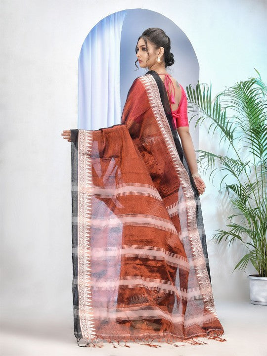 Exquisite Handloom Tissue Saree with Zari Border for Women