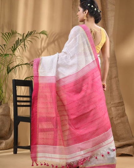 DESH BIDESH Ethnic Motifs Taant Saree