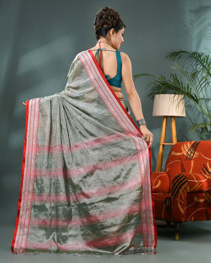 DESH BIDESH Zari Silk Cotton Bandhani Saree
