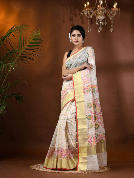Exquisite Floral Handloom Saree for Women: Elegant Traditional Indian Wear