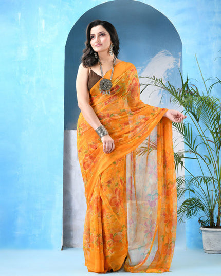 DESH BIDESH Floral Printed Saree