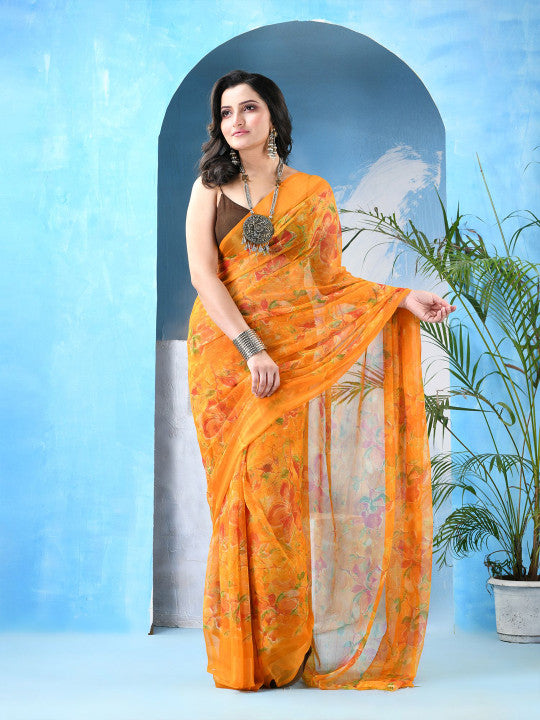DESH BIDESH Floral Printed Saree
