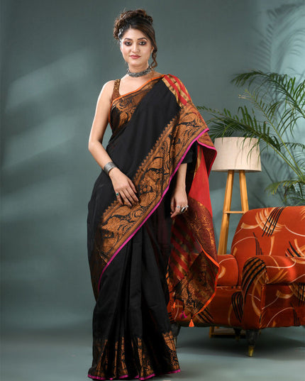 DESH BIDESH Zari Silk Cotton Kanjeevaram Saree
