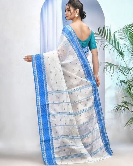 DESH BIDESH Women Woven Design Pure Cotton Jamdani Saree