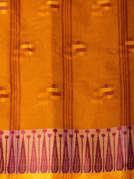 DESH BIDESH Woven Design Pure Cotton Taant Saree