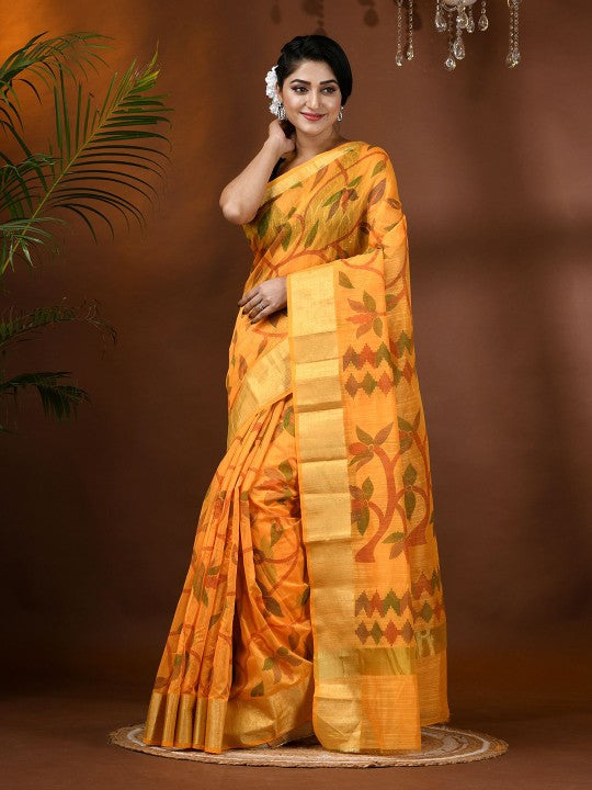DESH BIDESH Floral Woven Design Saree