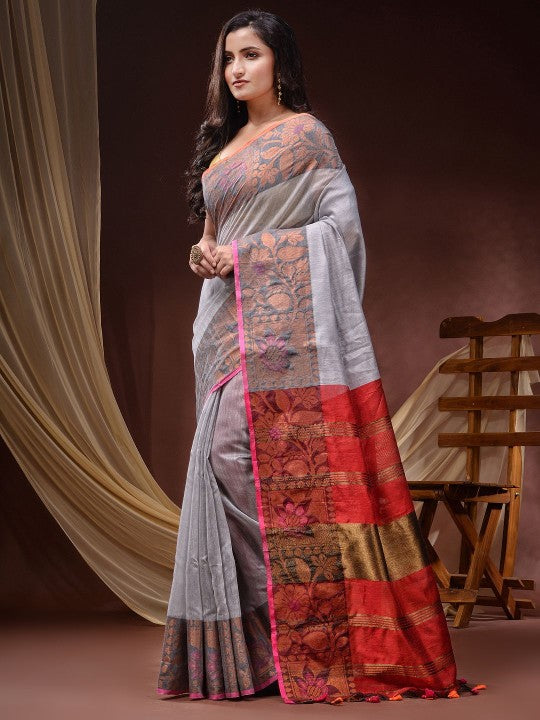 DESH BIDESH Woven Design Zari Saree