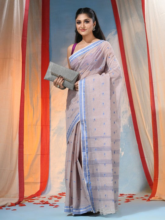 DESH BIDESH Pure Cotton Woven Design Saree for Women
