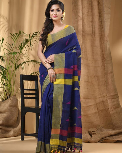 Desh Bidesh Pure Cotton Woven Design Handloom Taant Saree