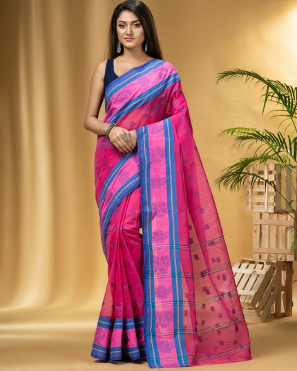 DESH BIDESH Woven Design Pure Cotton Taant Saree