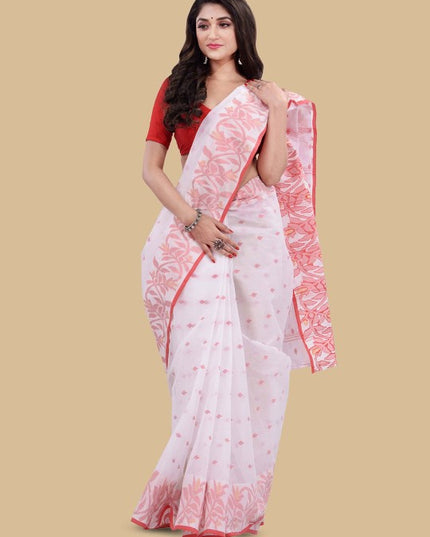 DESH BIDESH Floral Zari Pure Cotton Saree