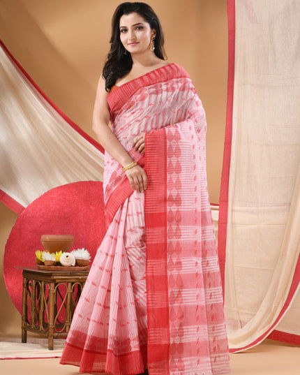 DESH BIDESH Women Pure Cotton Woven Design Taant Saree