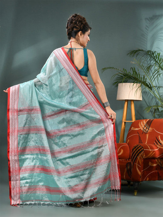 DESH BIDESH Woven Design Silk Cotton Bandhani Saree