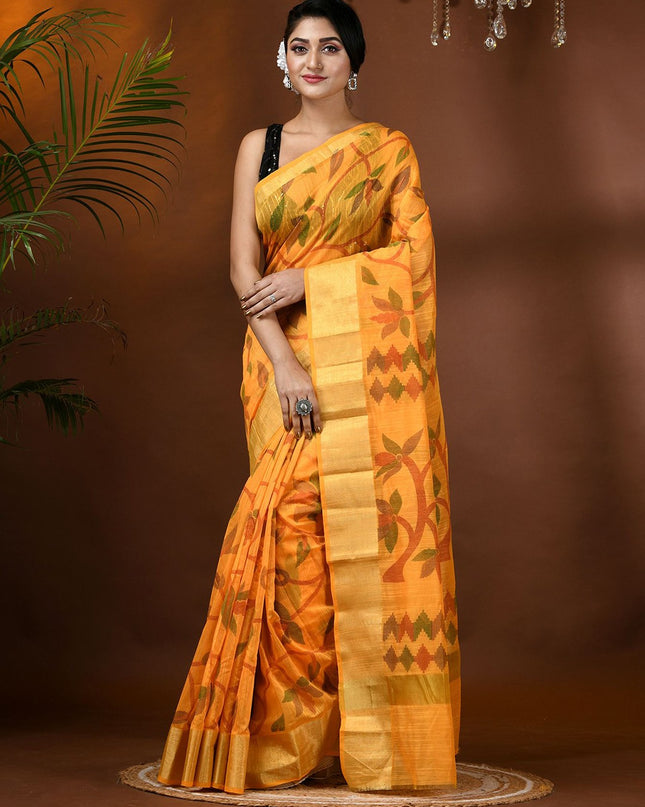 DESH BIDESH Floral Woven Design Saree