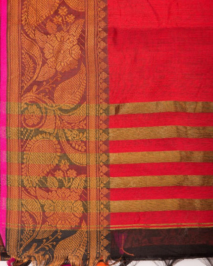DESH BIDESH Zari Silk Cotton Kanjeevaram Saree