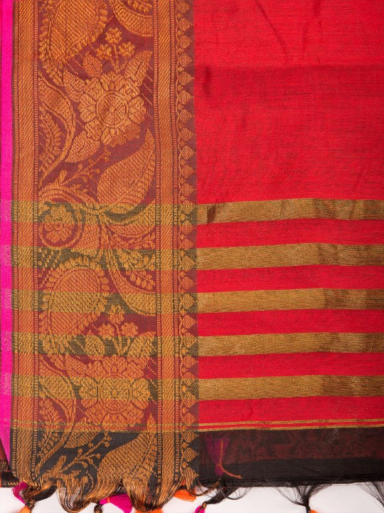 DESH BIDESH Zari Silk Cotton Kanjeevaram Saree