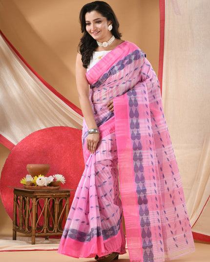 DESH BIDESH Woven Design Pure Cotton Taant Saree