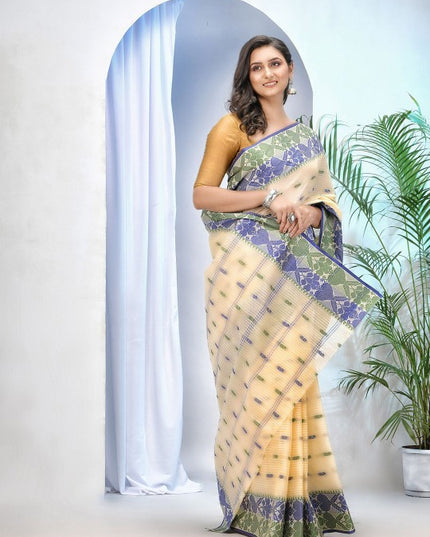 DESH BIDESH Women Ethnic Motifs Pure Cotton Taant Saree