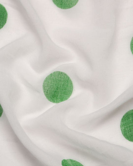 DESH BIDESH Polka Dot Pure Cotton Taant Saree