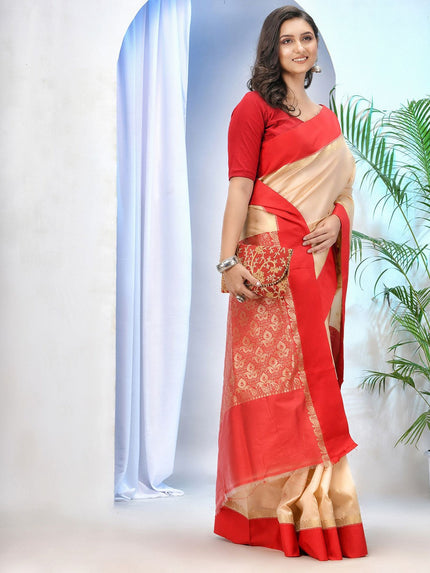 DESH BIDESH Ethnic Motifs Zari Garad Saree