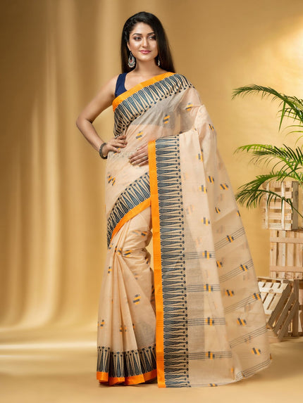 DESH BIDESH Woven Design Pure Cotton Taant Saree