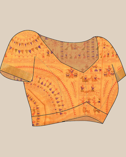 DESH BIDESH Warli Printed Bandhani Saree