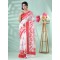 Cotton Saree Nabapatrika Design Handloom Saree With Blouse Piece (Red White)