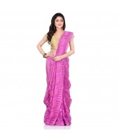 Handloom Tant Soft Dhakai Jamdani Cotton Saree Whole Body Design (Purple)
