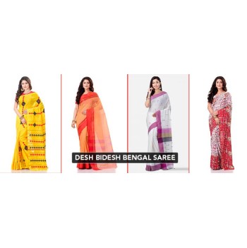Best online Bengal Cotton Handloom saree shopping sites by Grabon