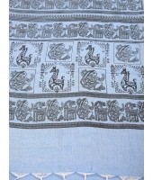Women's Pure Cotton Saree Sahaj Path Design Handloom Saree without Blouse Piece