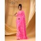 Tamarind Leaf Resham Dhakai Jamdani Pure Cotton Handloom Saree Whole Body Design without Blouse Piece(Pink)