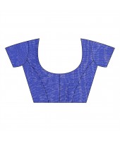 Bengal Tant Abhrak Work Design Soft Pure Handloom Cotton Saree With Blouse Piece (Blue)