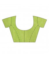 Bengal Tant Abhrak Work Design Soft Pure Handloom Cotton Saree With Blouse Piece (Green)