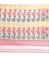 Queen of Diamond Resham Dhakai Jamdani Bengal Pure Cotton Handloom Saree (Multi Colour)