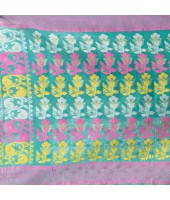Queen of Diamond Resham Dhakai Jamdani Bengal Pure Cotton Handloom Saree (Firoza)