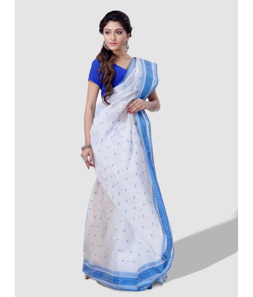 Women Pure Cotton Traditional Handloom Noksa Woven Design Bengal Tant Saree Without Blouse Pcs