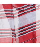 Bengal Khadi Ghicha Handloom Cotton Silk Saree With Blouse Piece (Black Silver Red)